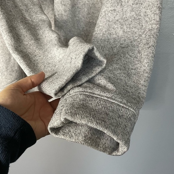 Eddie Bauer | Men's Radiator Fleece Snap-Front Pullover heather light gray - Picture 7 of 11